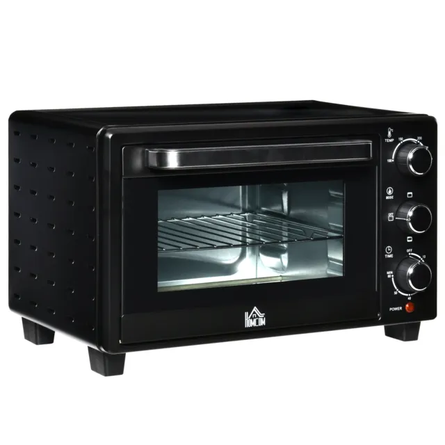 Mini Oven 21L Countertop Electric Grill Toaster Pizza 1400W Small Kitchen Flat