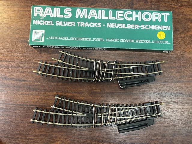 lot de 2 aiguillages HO HORNBY REF 7790/ 2 AIG ANCIENS A GAUCHE