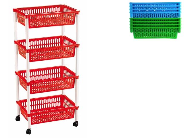Carrello Con Ruote Guapissimo 4 Cesti 1564 Assortiti Heidrun