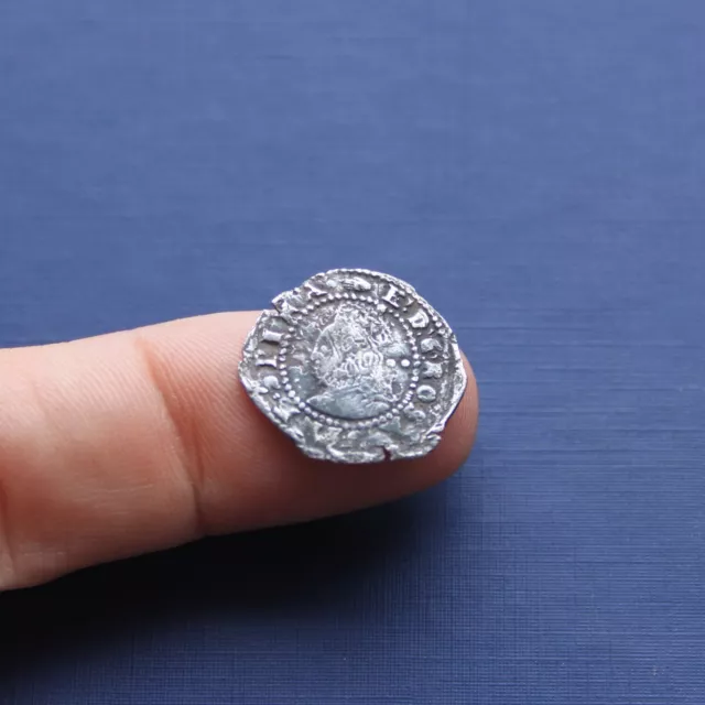 Hammered Silver Coin Elizabeth 1st Half Groat c 1590 AD