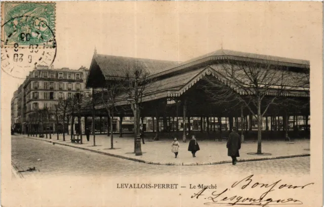 CPA LEVALLOIS PERRET Le Marché (413240)
