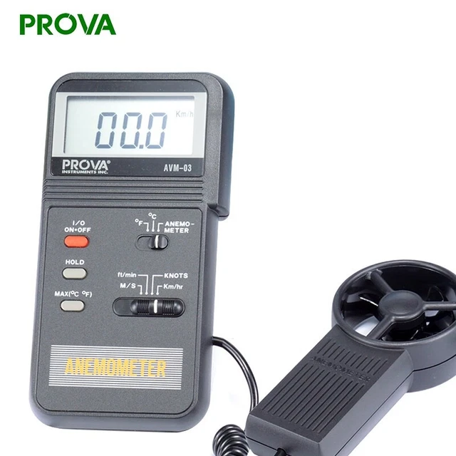 PROVA AVM03 PORTABLE Digital Anemometer Air Flow Meter AVM-03 (0.0-45m ...
