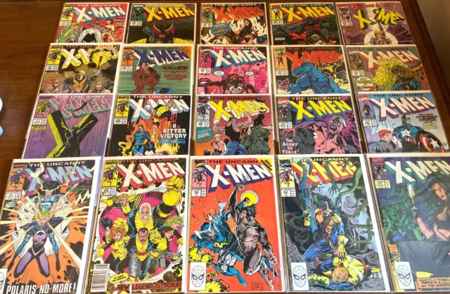 Vintage lot of 34 UNCANNY X-MEN Comic Books by Marvel! Copper Age Key Issues