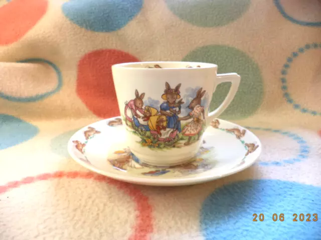 Royal Doulton Cup Saucer Bunnykins Circa 1976-1987