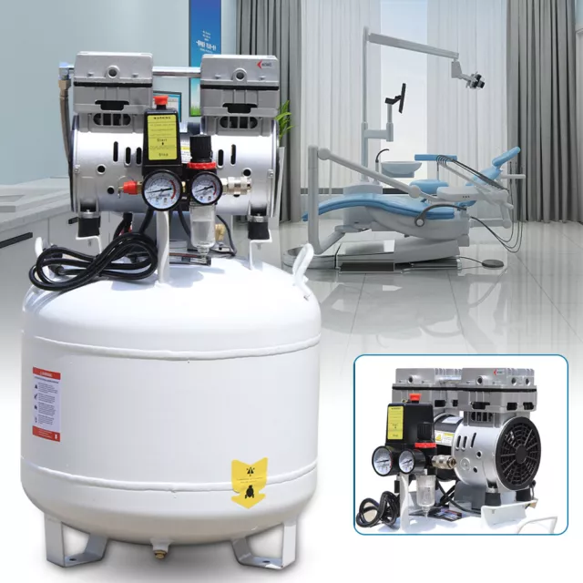 40L 115PSI Dental Medical Air Compressor Silent Air Compressor Oilless 165 L/min