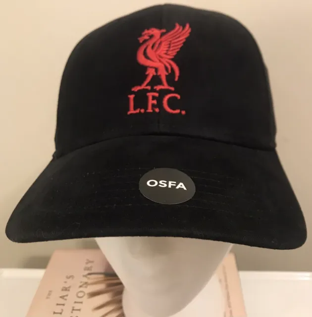 NWT Liverpool FC 'Black & Red Cap Hat Embroiled Logo Official Licensed Product