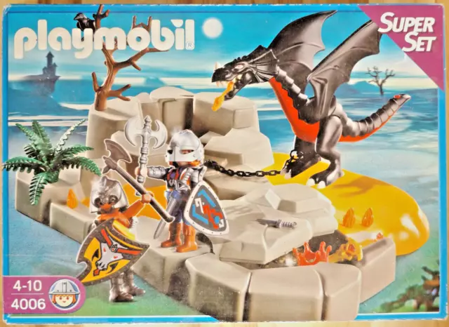 KOMPLETT OVP+BA! PLAYMOBIL 4006 SuperSet Drachenfelsen Drachen Ritter Ritterburg