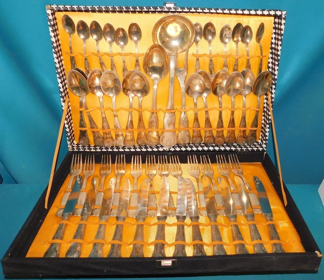 Ménagère 51 pcs métal argenté achille princet style louis xv