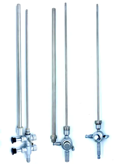 ADDLER Laparoscopic Suction Irrigation Cannula Surgical 5mm & 10-5mm Set of 3pcs