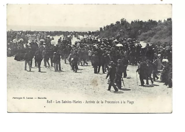 13  Les Saintes Maries De La Mer  Arrivee De La Procession A La Plage