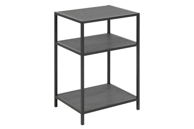 Sea Mesa de Noche Negro Madera Armario Noche Mesita Dormitorio Mueble Consola
