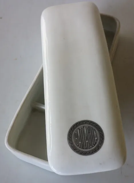 Antica scatola in porcellana da toilette marchiata BATTAGLIA – anni 20/30