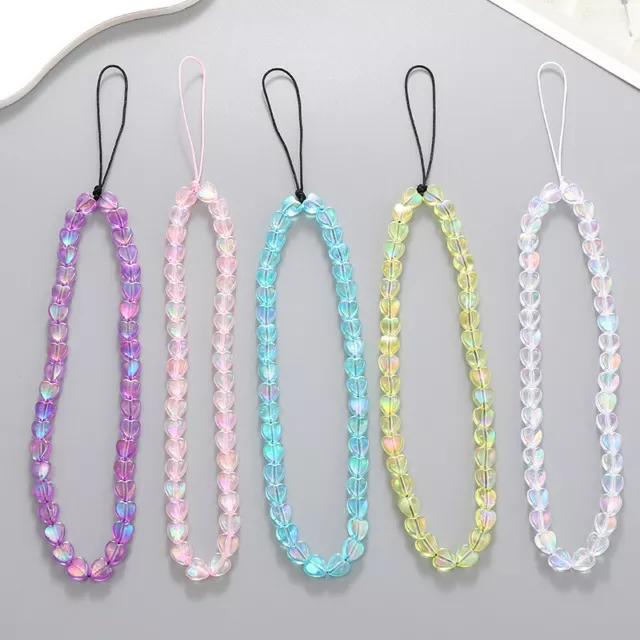 Mobile Strap Phone Charm Beads Chain Jewelry Crystal Anti-Lost Phone Lanyard UK