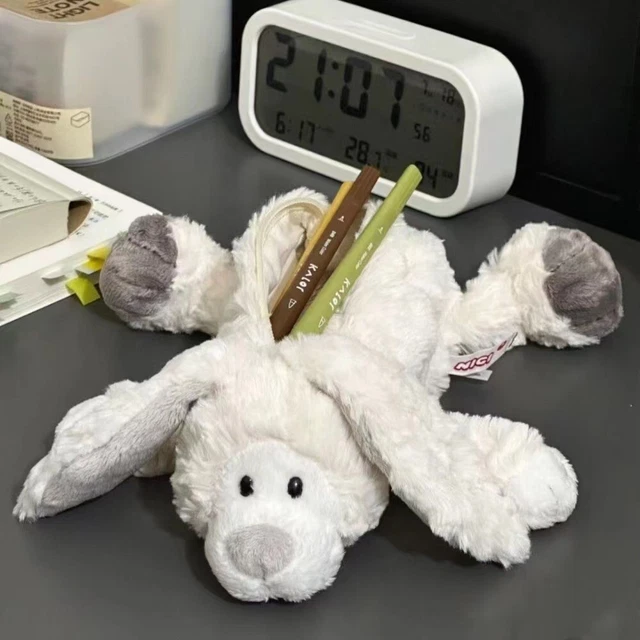 Rabbit Plush Sea Otter Doll Pencil Bag Storage Fluffy Stationerys Bag  Unisex