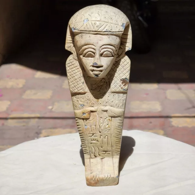 Replica Of Ancient Egyptian Stone Statue Of Ushabti Shabti With Hieroglyphics
