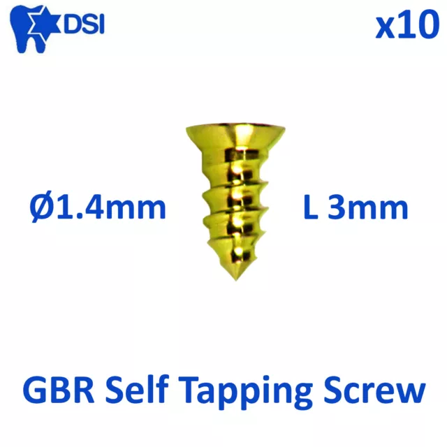 10x DSI Dental Fixture B0ne Screw Membrane Fixation GBR Ø1.4mm/L3mm