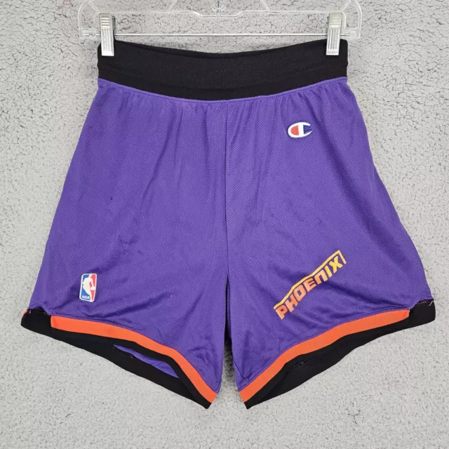 Champion Phoenix Suns 90s Basketball Shorts Vintage NBA Size Small 28-30 Purple