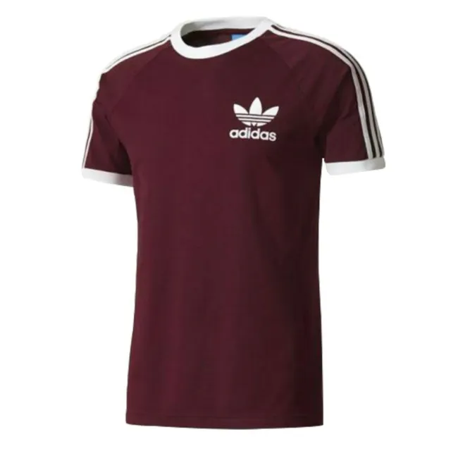 Adidas Originals Men’s 3 Stripes Cotton T-shirt Crew Neck Short Sleeve Top