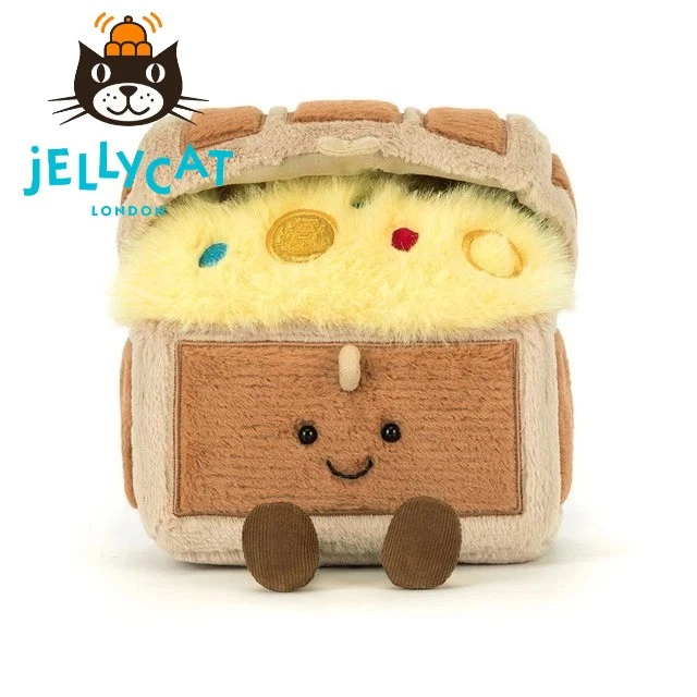JELLYCAT AMUSEABLES TREASURE Chest Plush Doll - NEW with Tag & Dust Bag ...