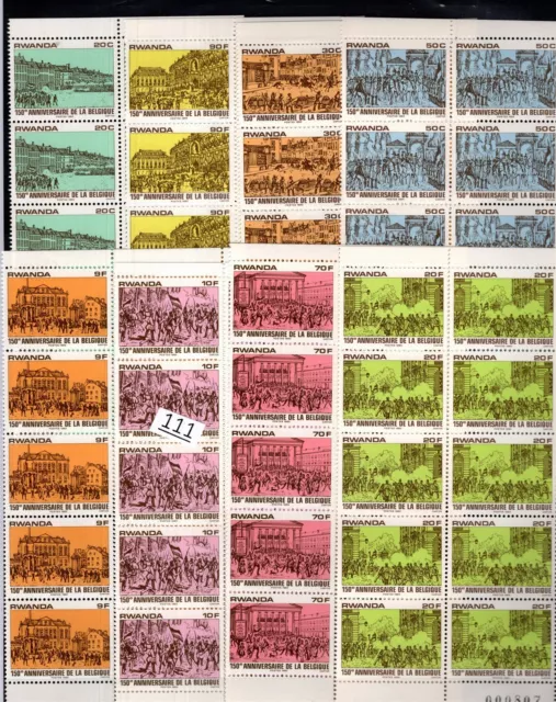 // 10X Rwanda - Mnh - Military - Belgium Revolution - Flags - Horses