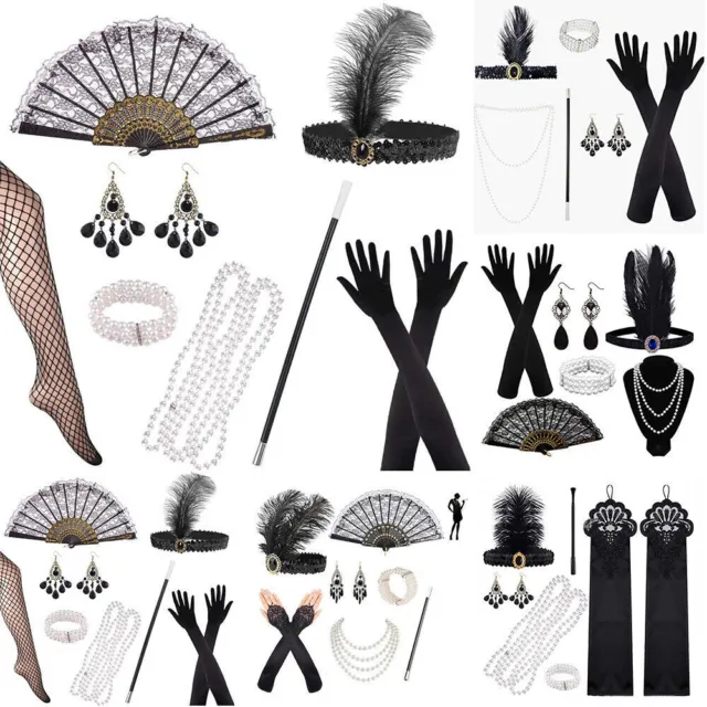 Retro Flapper Fancy 1920s Gatsby Party Dress Costume Accessories 20s Headband