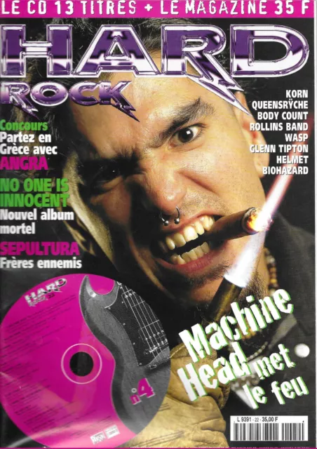 Revue: Hard Rock Magazine n° 22 NF Korn Body Count Helmet Sepultura WASP CD.