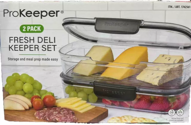 NEW ProKeeper Fresh Deli Storage And Meal Prep Keeper Set 2 Pack