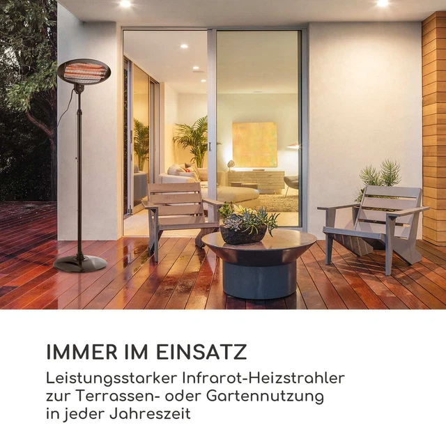 Heizpilz Terrassenheizer Stand Garten Heizstrahler Wickeltischheizstrahler 2000W 3