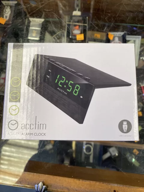 Double Réveil Numérique Acctim Adaven Couple Led Alimenté Par Secteur