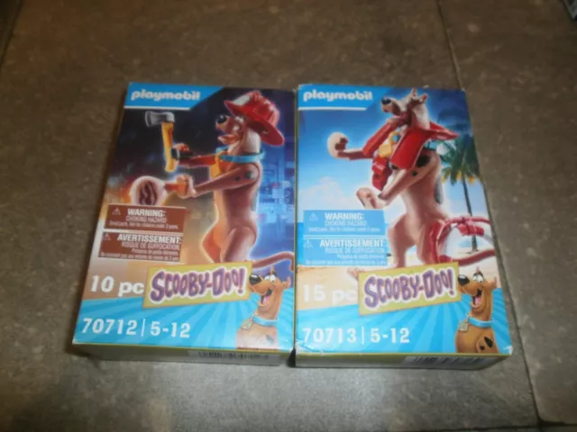 Lot de 2 figurines Playmobil - Scooby-Doo! (scoubidou) - Neuves