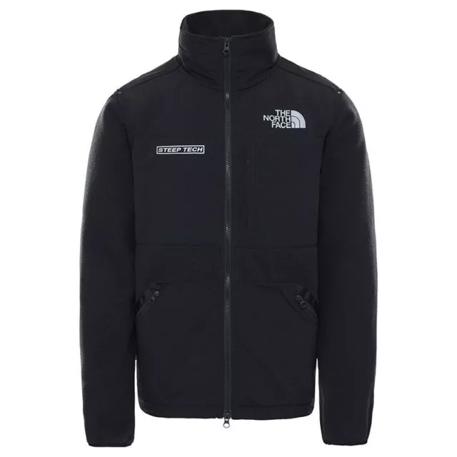 The North Face Mens Steep Tech Full Zip Fleece Jacket Sweater Black- Medium
