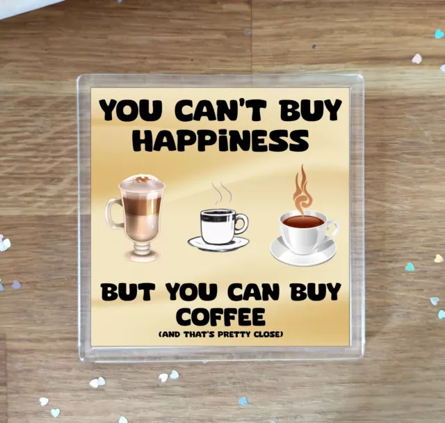 Kaffeeuntersetzer Geschenk - Sie können Glück nicht kaufen, aber Sie können kaufen * - Schöner Spaß süß