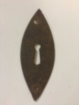 Early Hand-forged Iron Keyhole Door Escutcheon ~ HW53
