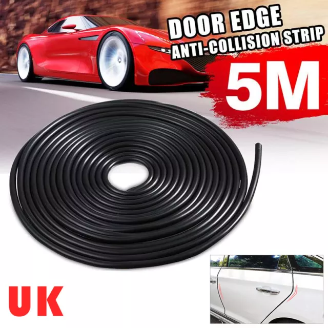 Carbon Fiber Car Door Edge Guard U Shape Trim Seal Protector Strip Black 5M