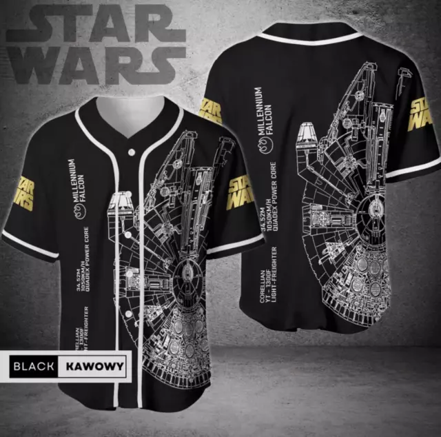 Star Wars 3D Baseball Jersey Shirt US SIZE ALL OVER PRINT FATHER DAY GIFT