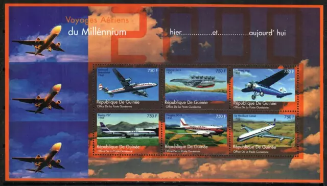 Guinea Stamp 2079  - Passenger aircraft