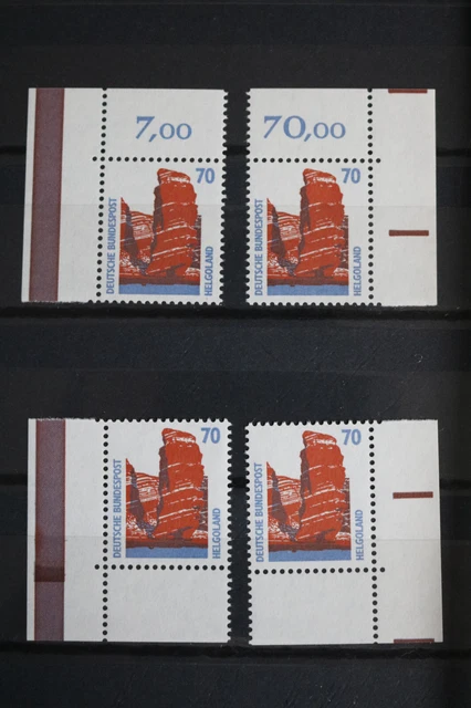 K-7-2, Bund BRD DS SWK 1990 MiNr. 1469 - 70 PF - alle 4 Ecken E1-E4 postfrisch