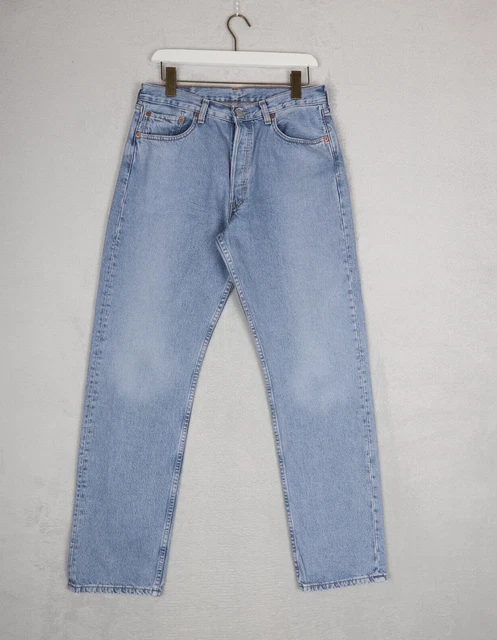 Vintage LEVIS 501 Jeans Mens 33 Regular Fit Straight Button Fly 80s Denim W33L32