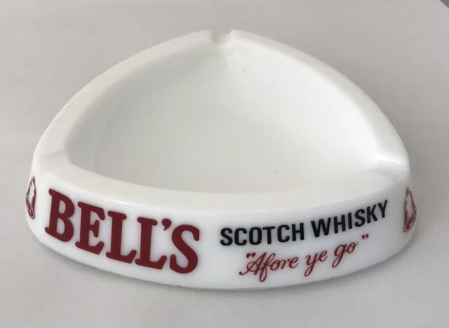 Bell's Scotch Whiskey Vintage Glass Pub Retro Advertising Ashtray FREE POSTAGE