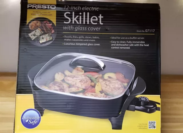 Presto® 12" Electric Skillet with Glass Cover, Tested