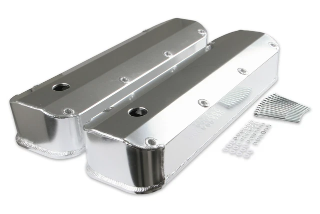 Mr. Gasket 6860G Fabricated Aluminum Valve Covers - Silver Finish