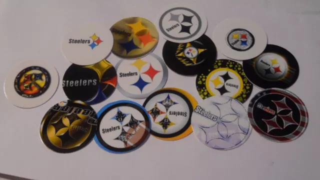 Pre Cut One Inch Bottle Cap Images STEELERS  Free Shipping