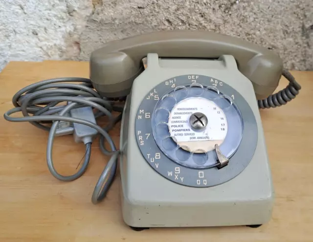 SNCF ANCIEN TELEPHONE fixe  à cadran de bureau SOCOTEL Vintage