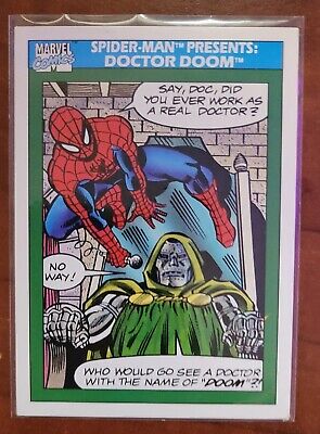 ✨️ 1990 Impel Marvel Universe Series 1 Spider-Man Presents: Doctor Doom #150 ✨️