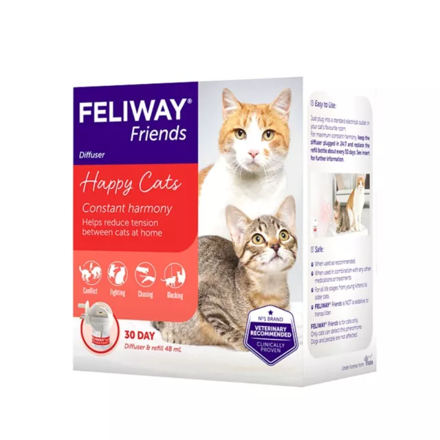 Feliway Friends Pheromone Starter Pack Diffuser & 48ml Refill Cats Stress Relief