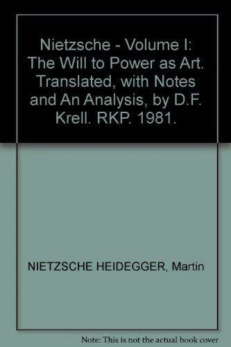 NIETZSCHE: THE WILL TO POWER AS ART V. 1 By Martin Heidegger - Hardcover