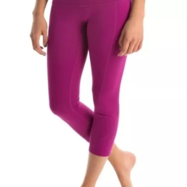 Prana medium Prism pink cropped yoga workout leggings capri