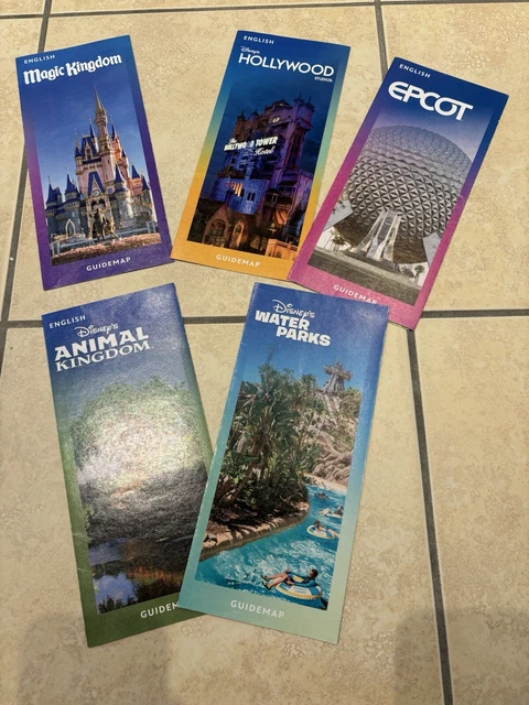 WALT DISNEY WORLD WDW resort maps Magic Kingdom Epcot Hollywood Studios ...