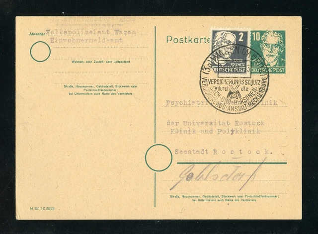 SBZ P35/01 u.a. GANZSACHE SST WEIMAR 6.12.1949 VERSICHERUNG !!! (957971)