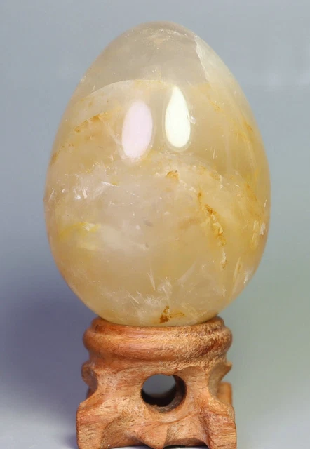 NATURAL Yellow PHANTOM MULTI INCLUSIONS Rainbow CRYSTAL Polishing Sphere Egg